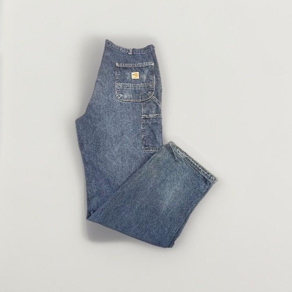 Carhartt FR Flame Resistant Denim Dungaree Work Pants Mens 38x36 Tall - Picture 14 of 14